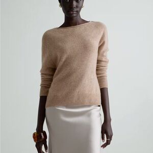 Quince Mongolian Cashmere Boatneck Sweater Size L